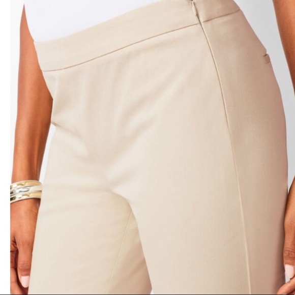 CHICO’S So Slimming Khaki Cropped Cuffed Pant, XL - Picture 3 of 8